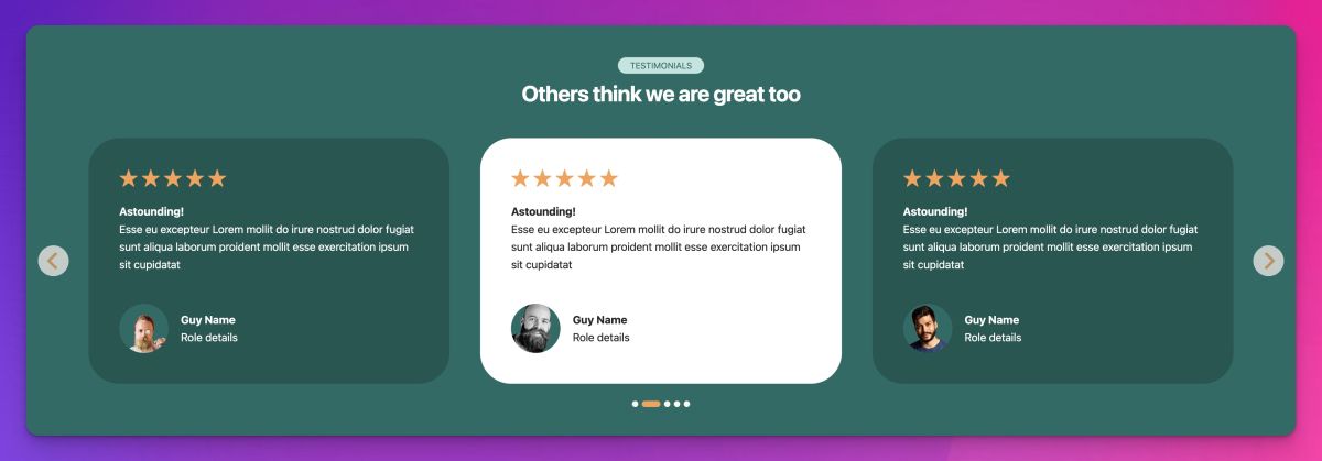 Testimonials section powered by Splider 2