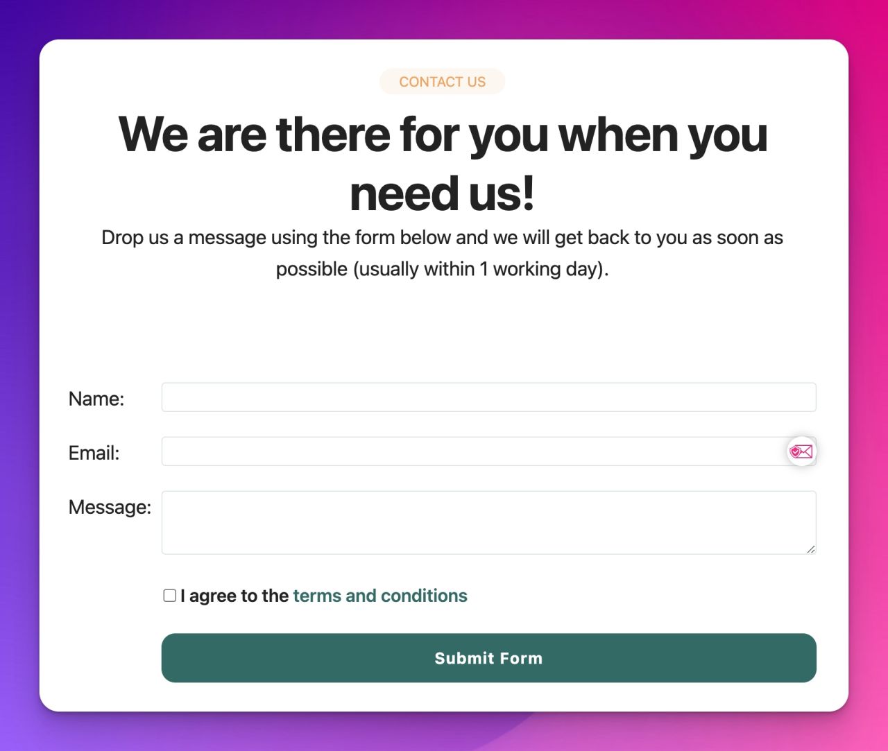 Contact Form demo